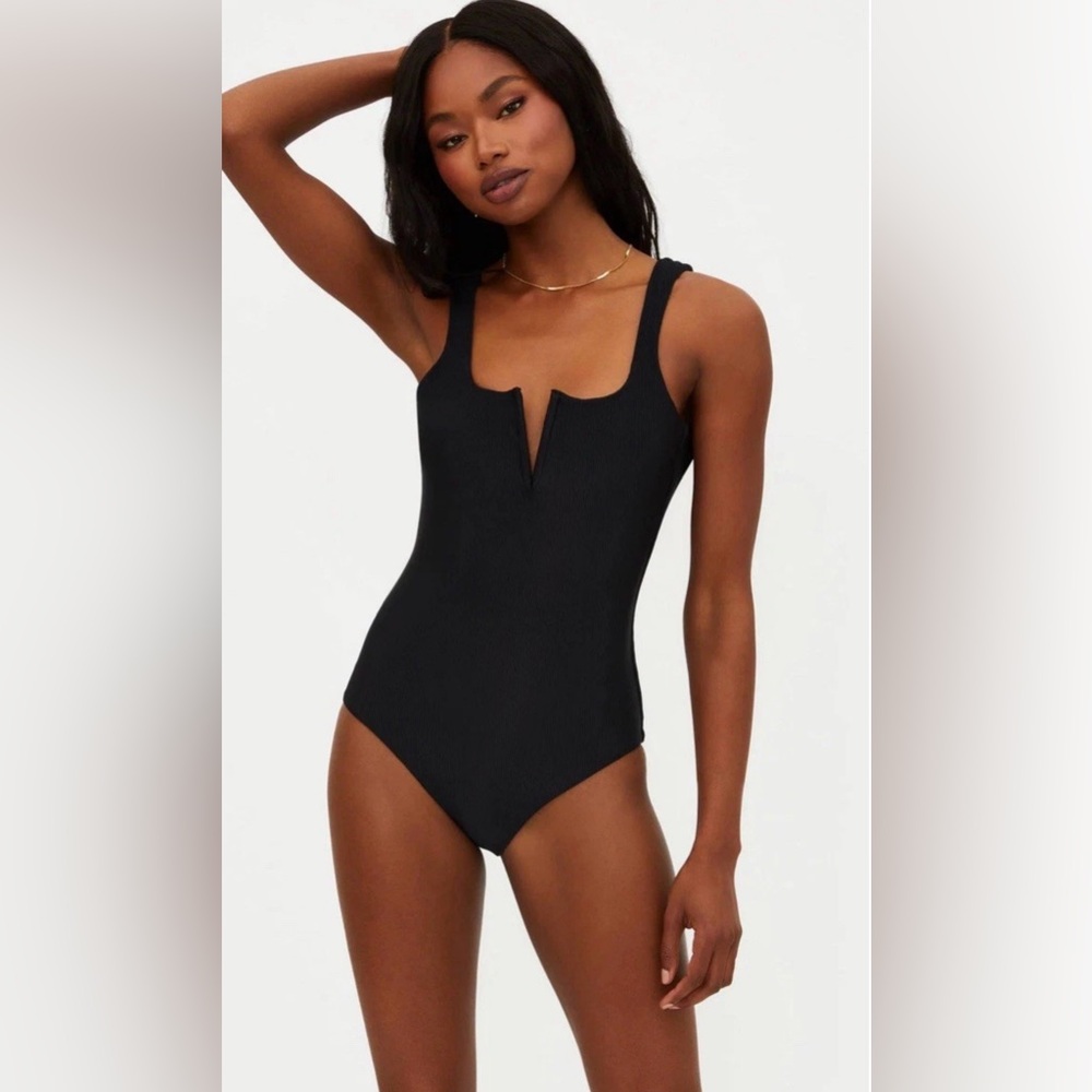 NEW BEACH RIOT Tropez One-Piece Black Swimsuit Medium